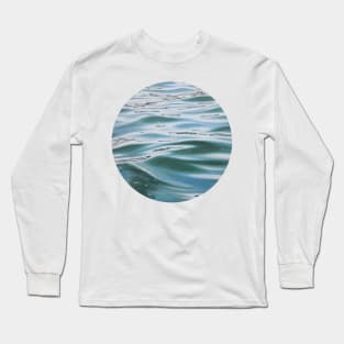 Fate circle - water, lake, ocean tondo painting Long Sleeve T-Shirt